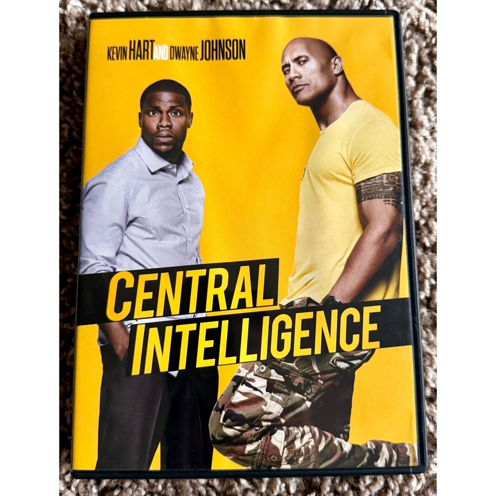 Warner Bros Central Intelligence DVD Excellent Dwayne Johnson Kevin Hart